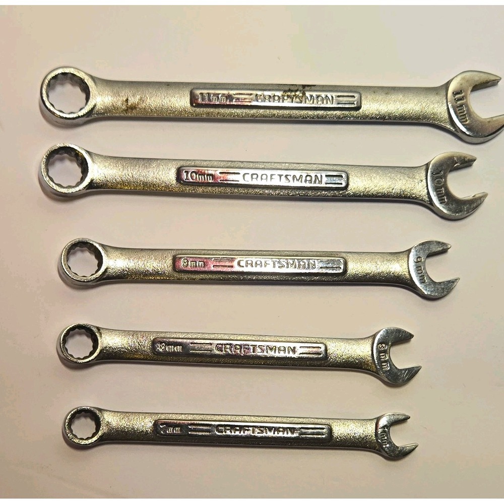 Craftsman VA-Series Metric 5pc 7-11mm Combination Wrench Set Double Ended